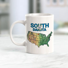 Designs ByLITA South Dakota: Great Faces, Great Places 11oz Plastic or Ceramic Coffee Mug | State Pride Collection