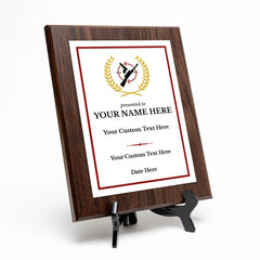 Shooting Customizable Wooden Award Plaque | Easel Mount Option | Achievement and Recognition Personalizable Plaques