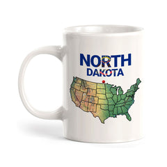 Designs ByLITA North Dakota: Peace Garden State 11oz Plastic or Ceramic Coffee Mug | State Pride Collection