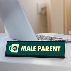 Signs ByLITA Male Parent Black Frame, Desk Sign (2x8")