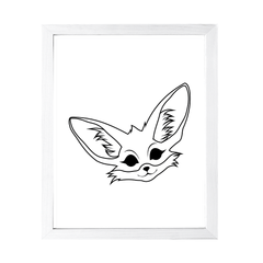 Designs ByLITA Fennec Fox Outlined version, Wall Print Animals Art | Family Presents | Bedroom | Stylish Kindergarten Decor