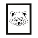 Designs ByLITA Red Panda Outlined version, Wall Print Animals Art | Family Presents | Bedroom | Stylish Kindergarten Decor
