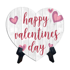 Loving Anniversary Heart Table Sign with Acrylic Stand Premium Sublimated Hardboard | Elegant Design