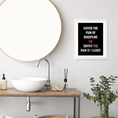 Designs ByLITA Suffer The Pain Of Discipline Or Suffer The Pain Of Regret, Wall Print Art