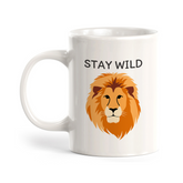 Stay Wild Lion 11oz Plastic/Ceramic Coffee Mug | Funny Animal Mugs