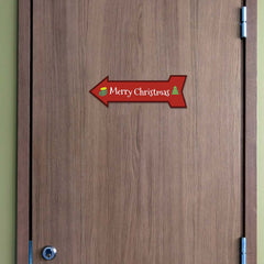 Arrow Shape Merry Christmas 12x4" Wall or Door Sign | Holiday Decoration