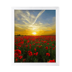 Designs ByLITA Poppy Field Twilight, Wall Print Art | Beautiful Flowers | Stylish Modern Decoration For The Home and Office