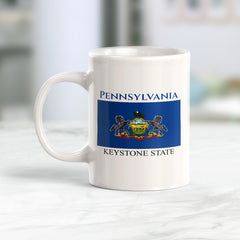 Designs ByLITA Pennsylvania: Keystone State 11oz Plastic or Ceramic Coffee Mug| States Flag Collection Mug