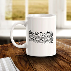 Music Teacher 11oz Plastic or Ceramic Coffee Mug | Novelty Cup for Musicians