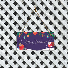 Customizable Christmas 5” x 10” Hanging Wall or Door Sign | Holiday Indoor Decoration