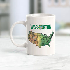 Designs ByLITA Washington: Evergreen State 11oz Plastic or Ceramic Coffee Mug | State Pride Collection
