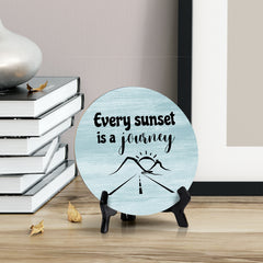 Signs ByLITA Round Every Sunset Is A Journey Table Sign (5x5")