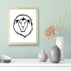 Designs ByLITA Lion Outlined version, Wall Print Animals Art | Family Presents | Bedroom | Stylish Kindergarten Decor
