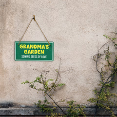 Grandma's Garden Sowing Seeds Of Love 5x10 Hanging Plus Wall or Door Sign | Home Decor