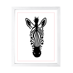 Designs ByLITA Zebra Outlined version, Wall Print Animals Art | Family Presents | Bedroom | Stylish Kindergarten Decor