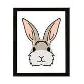 Designs ByLITA Bunny, Wall Print Animals Art | Family Presents | Bedroom | Stylish Kindergarten Decor