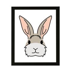 Designs ByLITA Bunny, Wall Print Animals Art | Family Presents | Bedroom | Stylish Kindergarten Decor