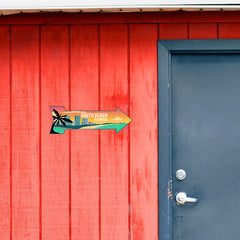 Arrow Shape Plus South Beach, Florida 12x4" Wall or Door Sign | Stylish Famous US Beach Souvenirs