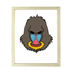 Designs ByLITA Mandrill, Wall Print Animals Art | Family Presents | Bedroom | Stylish Kindergarten Decor