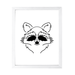Designs ByLITA Racoon Outlined version, Wall Print Animals Art | Family Presents | Bedroom | Stylish Kindergarten Decor