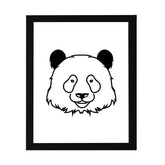 Designs ByLITA Panda Outlined version, Wall Print Animals Art | Family Presents | Bedroom | Stylish Kindergarten Decor