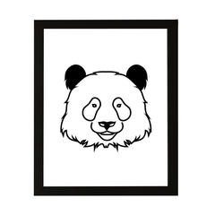 Designs ByLITA Panda Outlined version, Wall Print Animals Art | Family Presents | Bedroom | Stylish Kindergarten Decor