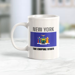 Designs ByLITA New York: The Empire State 11oz Plastic or Ceramic Coffee Mug| States Flag Collection Mug