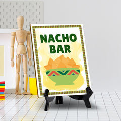 Signs ByLITA Nacho Bar Nachos, Table Sign with Acrylic Stand (6x8“)