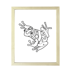 Designs ByLITA Poison Dart Frog Outlined version, Wall Print Animals Art | Family Presents | Bedroom | Stylish Kindergarten Decor