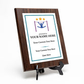 Gymnastics Customizable Wooden Award Plaque | Easel Mount Option | Achievement and Recognition Personalizable Plaques