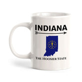 Designs ByLITA Indiana: The Hoosier State 11oz Plastic or Ceramic Coffee Mug | State Pride Collection