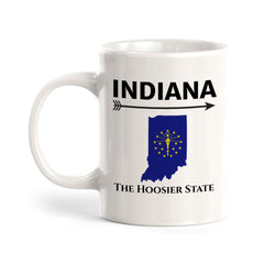 Designs ByLITA Indiana: The Hoosier State 11oz Plastic or Ceramic Coffee Mug | State Pride Collection