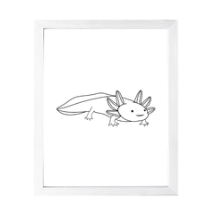 Designs ByLITA Axolotl Outlined version, Wall Print Animals Art | Family Presents | Bedroom | Stylish Kindergarten Decor