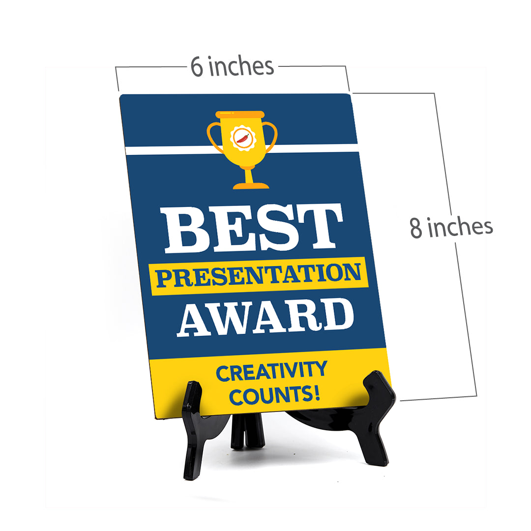 Signs ByLITA Best Presentation Award: Creativity Counts! Chili Cook-off Table Sign with Acrylic Stand (6x8“)