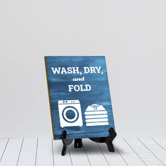 Signs ByLITA Wash, Dry, and Fold Table Sign with Acrylic Stand (6x8“)