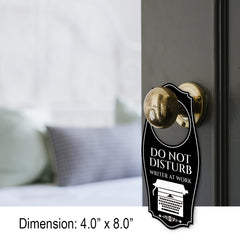Do Not Disturb Writer At Work Door Hanger | House or Business Door Sign