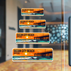 Standard Plus Ocean City Beach, Maryland Wall or Door Sign | Famous US Beaches Souvenir