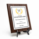 Lacrosse Customizable Wooden Award Plaque | Easel Mount Option | Achievement and Recognition Personalizable Plaques