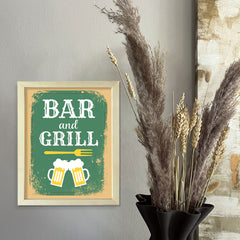 Designs ByLITA Bar And Grill, Framed Wall Art Print | Funny Home Decor