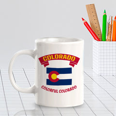 Designs ByLITA Colorado: Colorful Colorado 11oz Plastic or Ceramic Coffee Mug Elegance