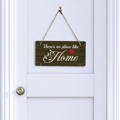 There's No Place Like Home 10x5 Hanging Plus Wall or Door Sign | Family Home Decor