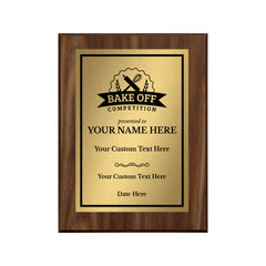 Bake Off Competition Customizable Award Plaque | Easel Mount Option | Achievement and Recognition Personalizable Plaques