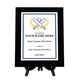 Baseball/Softball Customizable Black Frame Wooden Award Plaque | Easel Mount Option | Achievement and Recognition Personalizable Plaques