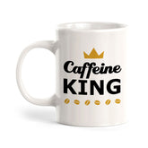 Designs ByLITA Caffeine King Office Workspace Home Family 11oz Plastic/Ceramic Coffee Mug