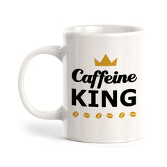 Designs ByLITA Caffeine King Office Workspace Home Family 11oz Plastic/Ceramic Coffee Mug