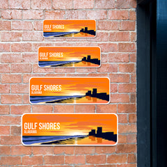 Standard Plus Gulf Shores, Alabama Wall or Door Sign | Famous US Beaches Souvenir