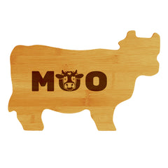 Moo 14.75 x 9.75" Cow Shape Cutting Board | Funny Kitchen Chopping Board