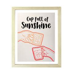 Designs ByLITA Cup Full of Sunshine, Wall Print Art | Retro Bar Decoration
