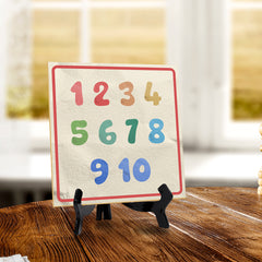 1 2 3 4 5 6 7 8 9 10 5"x 5" Square Table Sign With Acrylic Easel | Motivational Home Decor