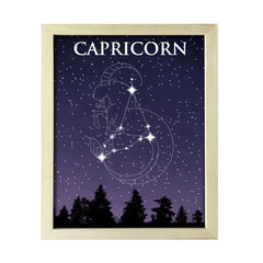 Designs ByLITA Capricorn Zodiac Sign Night Sky, Wall Print Art | Home and Office Decor | Astrology Star Sign Bedroom Decoration | Perfect Gift